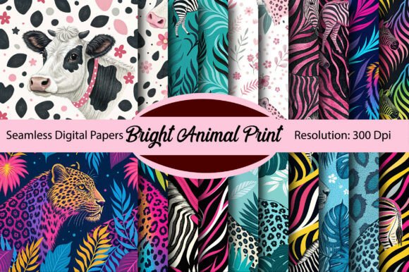 Download Bright Animal Print Digital Paper - Digital paper Collection