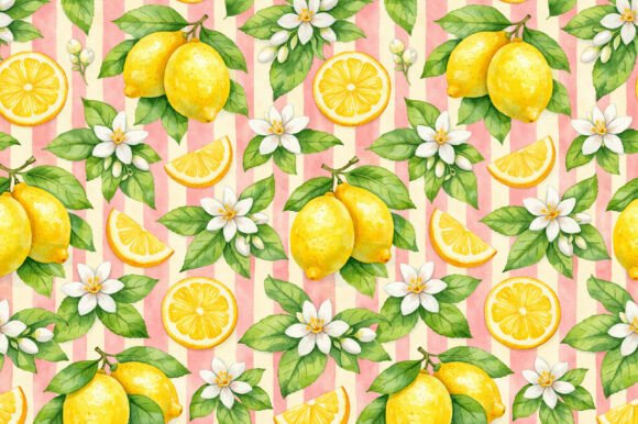 Download Lemon Citrus Seamless PNG Sublimation - Lemon Collection