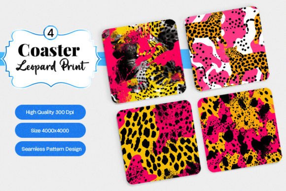 Download Leopard Coaster Digital Paper Designs - Digital paper Collection