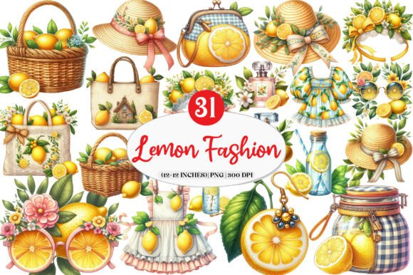 Download Lemon Clipart Summer Fashion Cottagecore - Lemon Collection