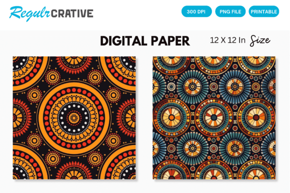 Download Aztec Tribal Digital Paper Backgrounds - Digital paper Collection