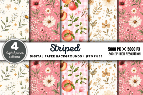 Download Striped Digital Paper Background 5 - Digital paper Collection