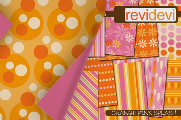 Download Orange Pink Digital Papers - Digital paper Collection