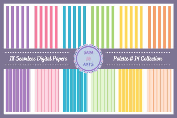Download Seamless Rainbow Stripes Digital Paper - Digital paper Collection