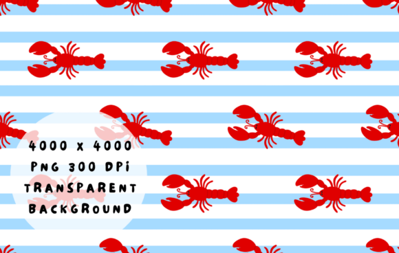 Download ​Aesthetic Sea Lobster Striped Pattern - Striped Collection