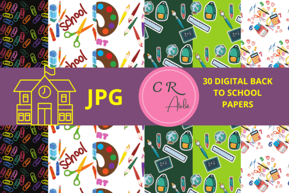 Download Digital Papers Back to School - Digital paper Collection