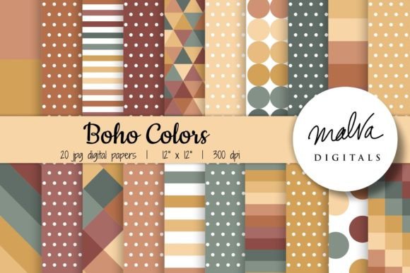 Download Autumn Boho Color Geometric Patterns - Premium Resources