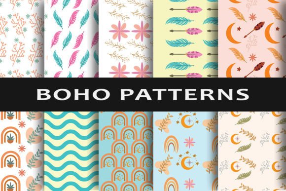 Download Boho Aztec Digital Papers Patterns - Digital paper Collection
