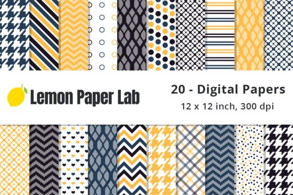 Download Blue and Yellow Digital Papers - Digital paper Collection