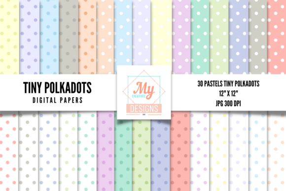 Download Pastels Tiny Polkadots Digital Papers - Digital paper Collection