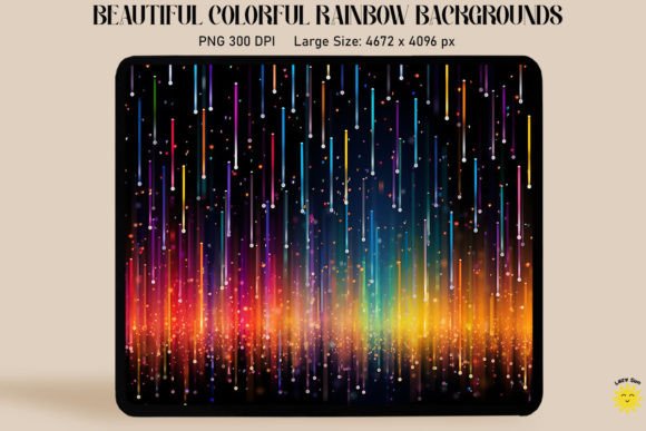 Download Magic Rain of Sparkling Rainbow Lines - Premium Resources
