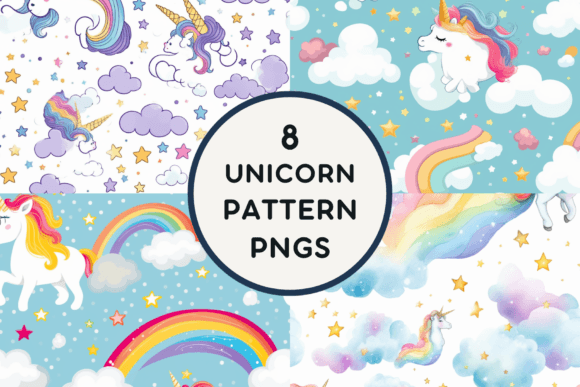 Download Unicorn Pattern PNGS - Unicorn Collection