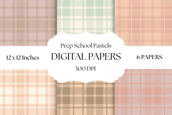 Download Prep School Pastels Digital Papers - Digital paper Collection