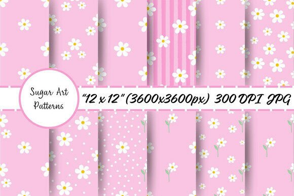Download Pastel Pink Daisy Digital Paper - Digital paper Collection