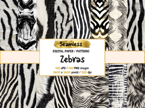 Download Zebras Seamless Digital Paper - Digital paper Collection