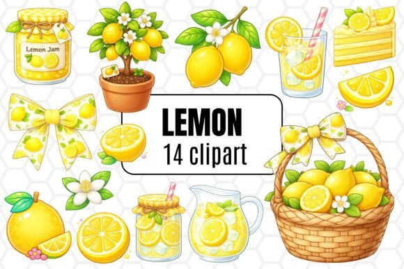 Download Cute Lemon Clipart Bundle - Lemon Collection