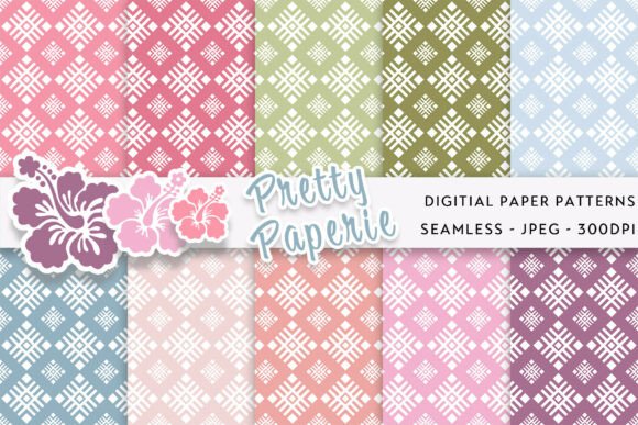 Download Aztec Patterned Digital Paper - Digital paper Collection