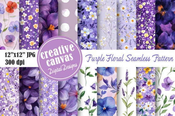 Download Lavender Cottagecore Digital Papers - Digital paper Collection