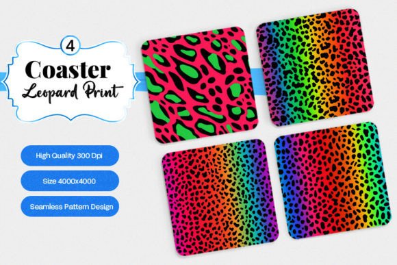Download Leopard Coaster Digital Paper Designs - Digital paper Collection