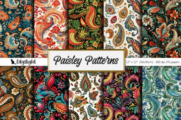 Download Paisley Pattern Printable Papers - Printable Collection