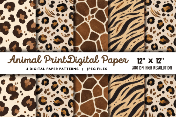 Download Animal Print Digital Paper 1 - Digital paper Collection