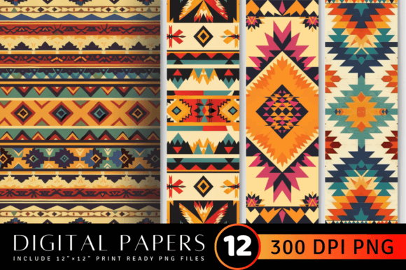 Download Aztec Fabric Digital Paper Backgrounds - Digital paper Collection