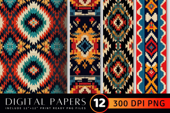 Download Knitted Aztec Fabric Digital Paper Backg - Digital paper Collection