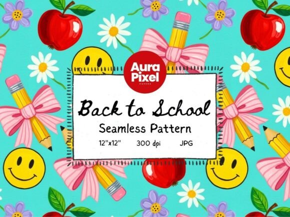 Download Back to School Digital Paper Seamless - Digital paper Collection