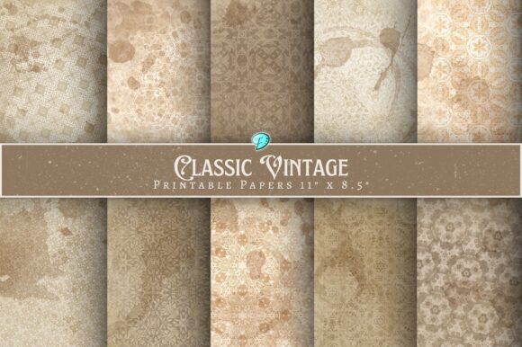 Download Classic Vintage Printable Papers - Printable Collection