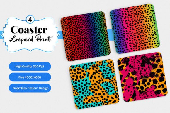 Download Leopard Coaster Digital Paper Designs - Digital paper Collection