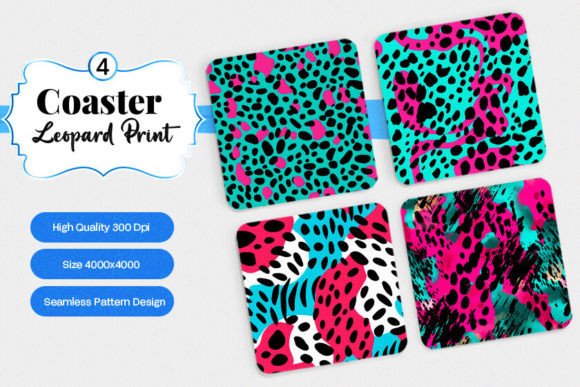 Download Leopard Coaster Digital Paper Designs - Digital paper Collection