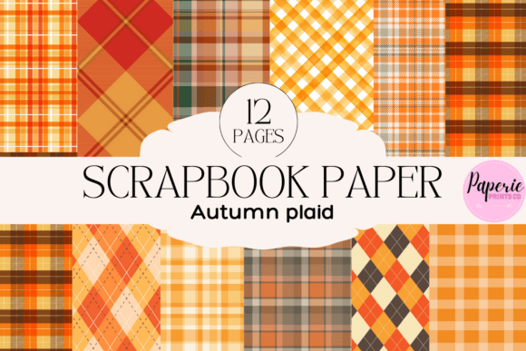 Download Autumn Plaid Scrapbook Paper Printable - Printable Collection