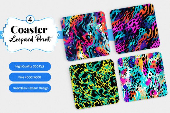 Download Leopard Coaster Digital Paper Designs - Digital paper Collection