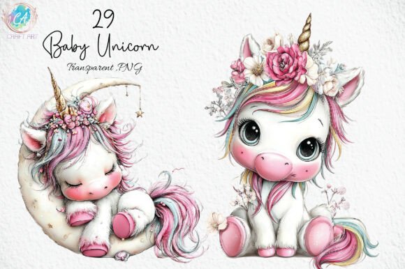Download Baby Unicorn Clipart PNG - Unicorn Collection