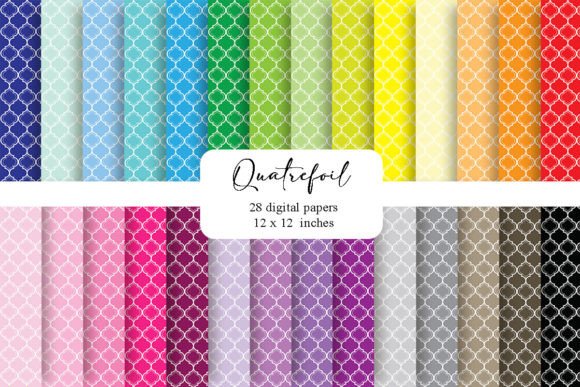 Download Quatrefoil Digital Paper Pack - Digital paper Collection
