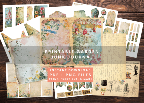 Download Garden Botany Printable Junk Journal - Printable Collection