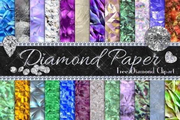 Download Realistic Diamond Digital Papers - Digital paper Collection