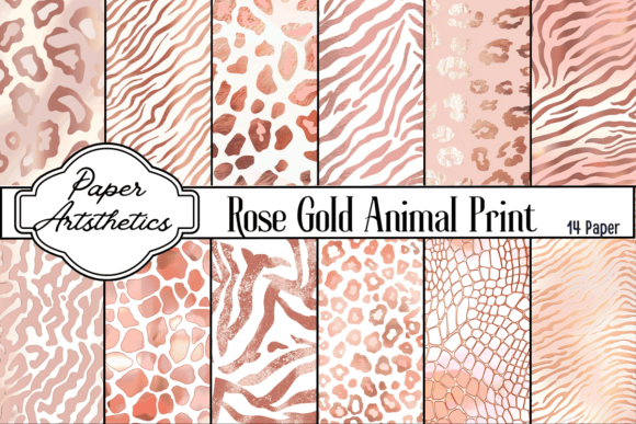 Download Rose Gold Animal Print Digital Paper - Digital paper Collection