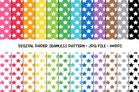 Download Seamless Star Digital Paper - Digital paper Collection