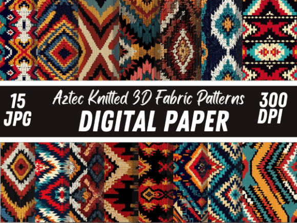 Download Knitted Aztec Fabric Seamless Patterns - Fabric Collection