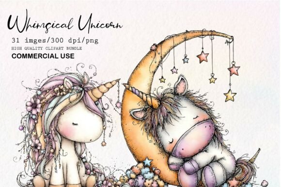 Download Whimsical Unicorn Clipart - Unicorn Collection