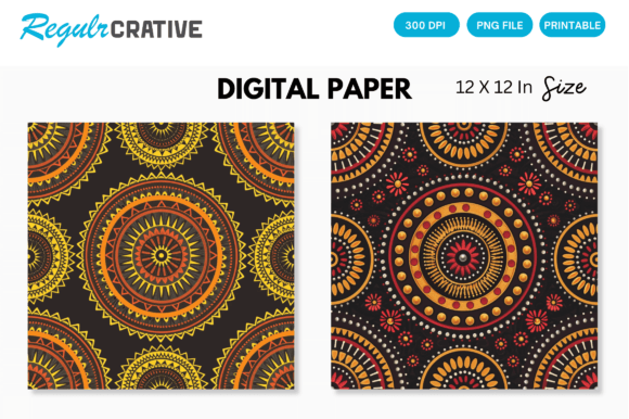 Download Aztec Tribal Digital Paper Backgrounds - Digital paper Collection
