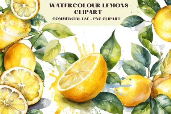Download Watercolour Lemons Clipart - Lemon Collection