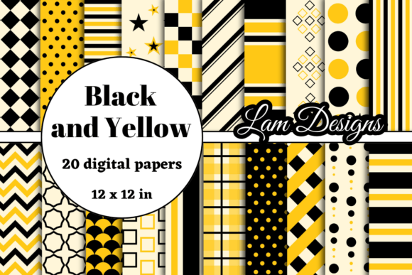 Download Black and Yellow Digital Papers - Digital paper Collection