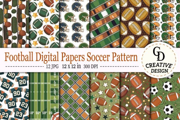 Download Football Digital Papers Soccer Pattern - Digital paper Collection